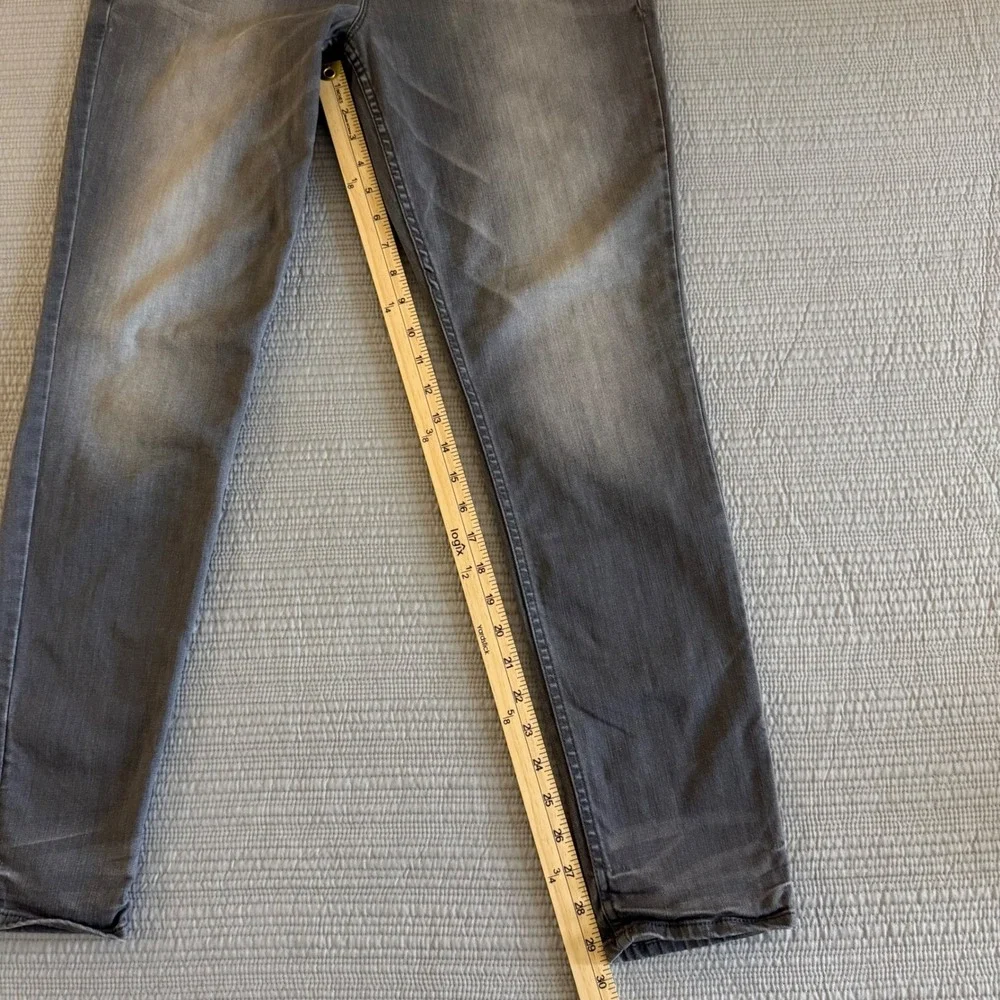 White House Black Market Women's Skinny Jeans Grey High Rise Size 14 Faded Denim